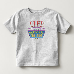 T-Shirt für Kleinkinder mit einer pro-life-Botscha