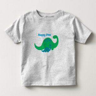 T-Shirt für Kleinkinderjungen mit glücklichem Dino