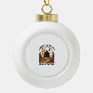 T-Shirt für Kriminaltechniker Lustiges Halloween-G Keramik Kugel-Ornament