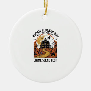 T-Shirt für Kriminaltechniker Lustiges Halloween-G Keramik Ornament