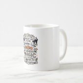T-Shirt für Lehrerassistenten Halloween mit schwar Kaffeetasse (VorderseiteRechts)
