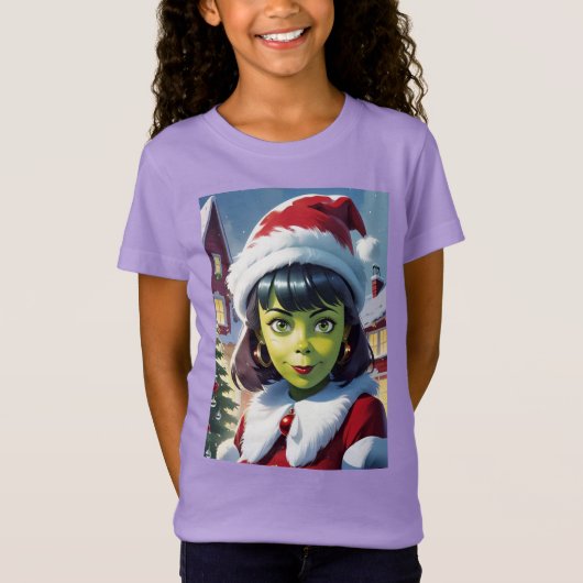 T - Shirt für Mädchen Frohe Weihnachten (Vorderseite)