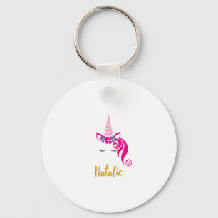 T-Shirt für Mädchen mit Namen Natalie Einhorn pers Schlüsselanhänger