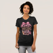T-Shirt für Mädchen und Mütter | Rosa Leopardendru (Vorne ganz)