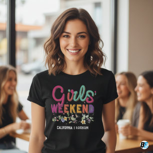 T-Shirt für Mädchen-Wochenende mit individuellem O