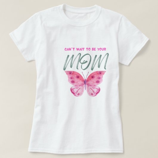 T - Shirt für Maman, j'ai hâte d'être zu Maman (Design vorne)