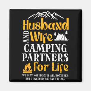 T-Shirt für Männer, Ehemann Ehefrau Camping-Partne Magnet