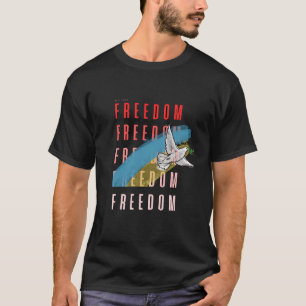 T-Shirt für Männer Freiheit & Frieden Taube