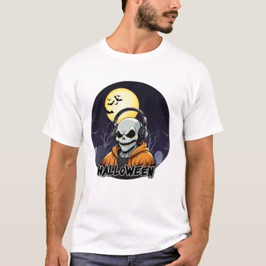 T - Shirt für Männer-Halloween-Hemddesign (Vorderseite)