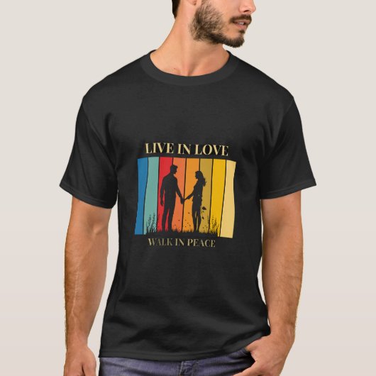 T-Shirt für Männer 'Live in Love' (Vorderseite)