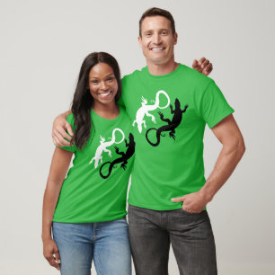 T-Shirt für Männer mit Eidechsen-Motiv, Bio-Eidech