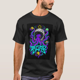 T-Shirt für Männer mit Grafik des kosmischen Oktop