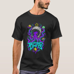 T-Shirt für Männer mit Grafik des kosmischen Oktop