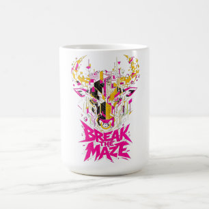 T-Shirt für Männer mit Grafik eines Cyber-Bullen: Kaffeetasse