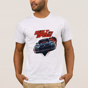 T-Shirt für Männer mit Rennsportwagen-Motiv "Built