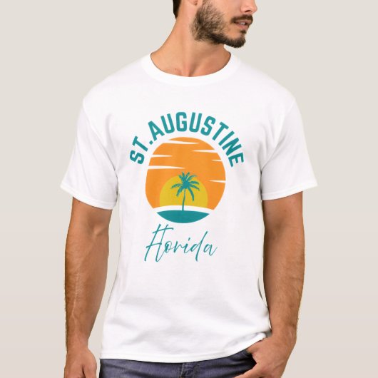 T-Shirt für Männer St. Augustine Beach Florida (Vorderseite)