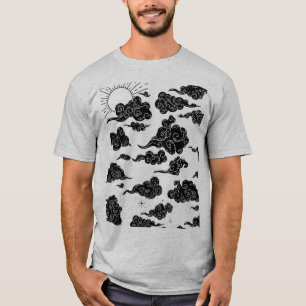T-Shirt für Männer Wolken-Design