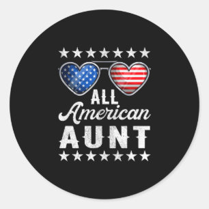 T-Shirt für Männer zum 4. Juli, amerikanisch für F Runder Aufkleber