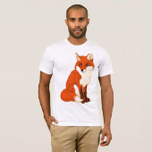 T - Shirt für niedliche Fox-Sitting-Mens (Vorne ganz)