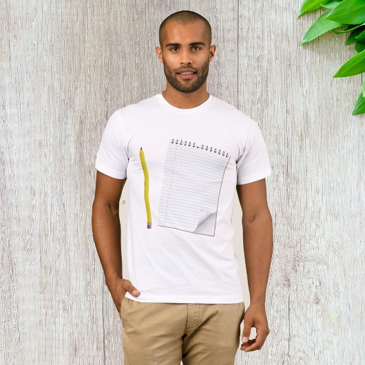 T - Shirt für Notepad- und Bleistift-Mönche