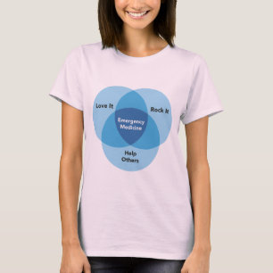 T - Shirt für Notfallmedizin: Blauer Venn-Diagramm