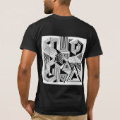 T - Shirt für optische Illusionslinien - Modernes (Rückseite)