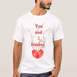 T-Shirt für Paare "Du und ich für immer"