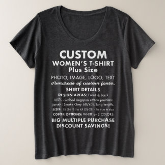 T - Shirt für Personalisierte Plus-Größe für Fraue