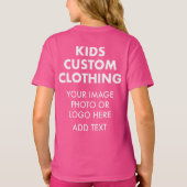 T - Shirt für Personalisiertes MÄDCHEN - WOW PINK (Rückseite)