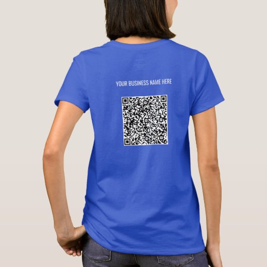 T - Shirt für QR-Code und Textname (Rückseite)