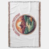 T-Shirt für Reisen in der wirklichen Geschichte —  Decke (Vorderseite Vertikal)