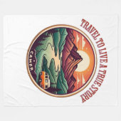 T-Shirt für Reisen in der wirklichen Geschichte —  Fleecedecke (Vorderseite (Horizontal))