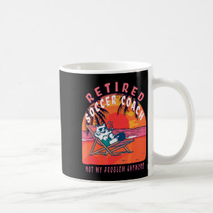 T-Shirt für Rentner Fußballtrainer Vintage-Rentner Kaffeetasse
