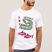 T - Shirt für Schlangenfische im neuen Jahr 2025 (Vorderseite)