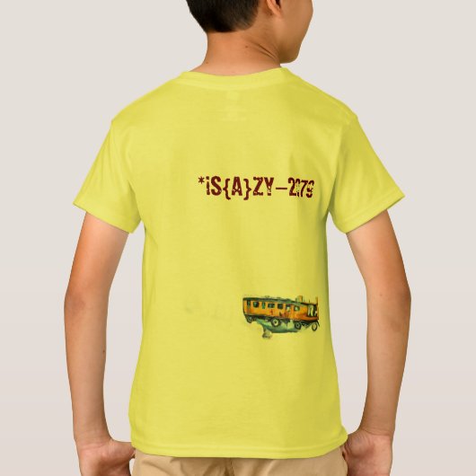 T - Shirt für Schulbusdrucke - Feiern Sie Ihren Ta (Rückseite)