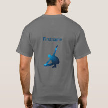 T - Shirt für Skater-Abbildung - Blauer Sternrand