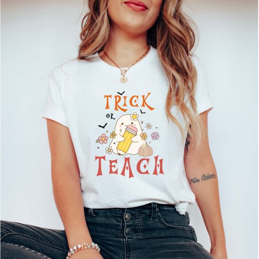 T - Shirt für Trick- oder Teach-Halloween-Lehrer