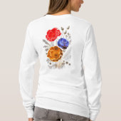T - Shirt für tricolor Blume (Rückseite)