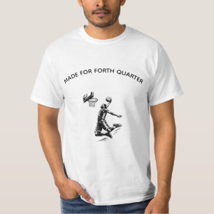 T-Shirt für Viertquartierspieler-Basketball gemach