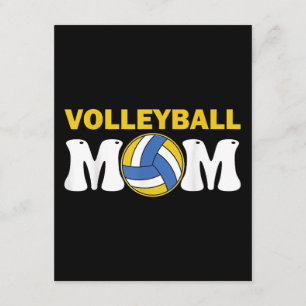 T-Shirt für Volleyball-Mütter lustiger Spieler Spi Begleitkarte