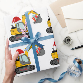 T-Shirt für Weihnachtsbagger-Todler von Santa Geschenkpapier
