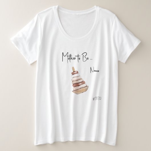 T-Shirt für werdende Mütter im Boho-Stil für Baby- (Design vorne)