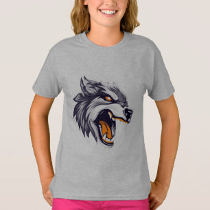 T-Shirt für wilde Wolfmädchen