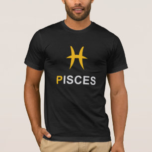 T - Shirt für Zodiac-Zeichen in weißem Text