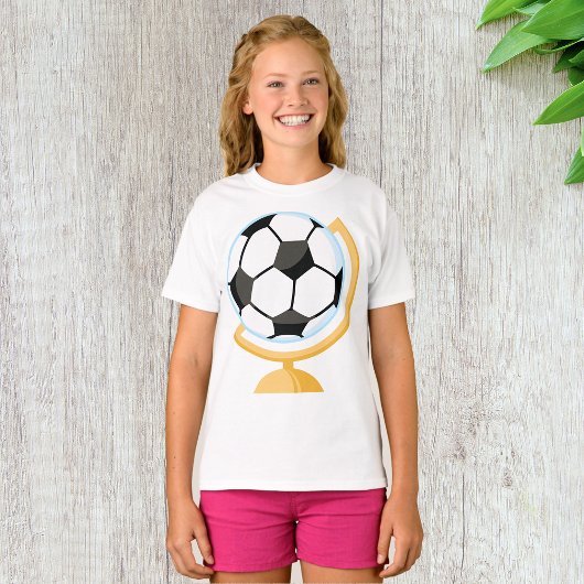T - Shirt Fußball-Ball Globe Girls