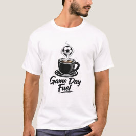 T-Shirt Fußball-Spieltagskraftstoff Kaffee