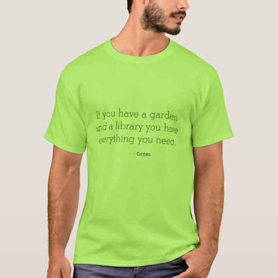 TShirt Garten und Bibliothek Zazzle.de