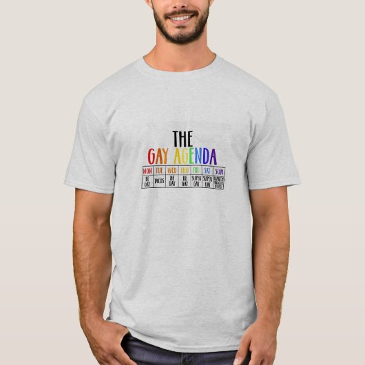 T - SHIRT "GAY AGENDA" (Vorderseite)