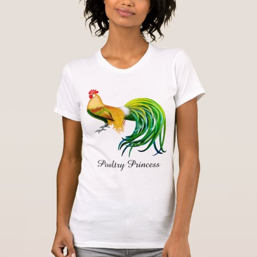 T-Shirt Geflügel-Prinzessin-Fancy Rooster Ladys (Vorderseite)