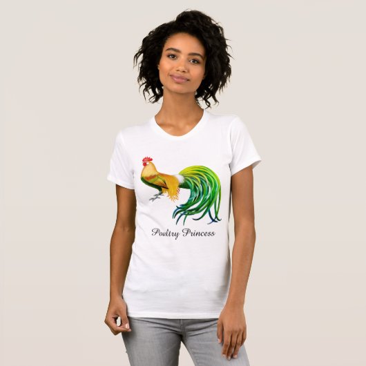 T-Shirt Geflügel-Prinzessin-Fancy Rooster Ladys (Vorne ganz)